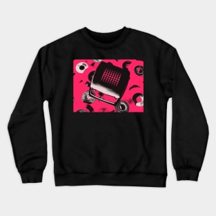 Vintage 1980s record player in pink Crewneck Sweatshirt